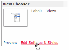 Edit Settings & Styles link