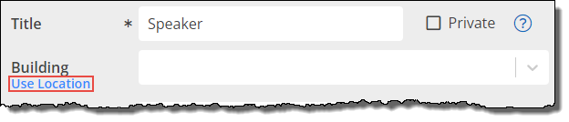 Selecting a custom location field