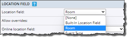 Selecting a custom location field