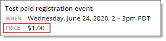 No custom pricing level label on registration form