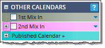 Default event color assignments