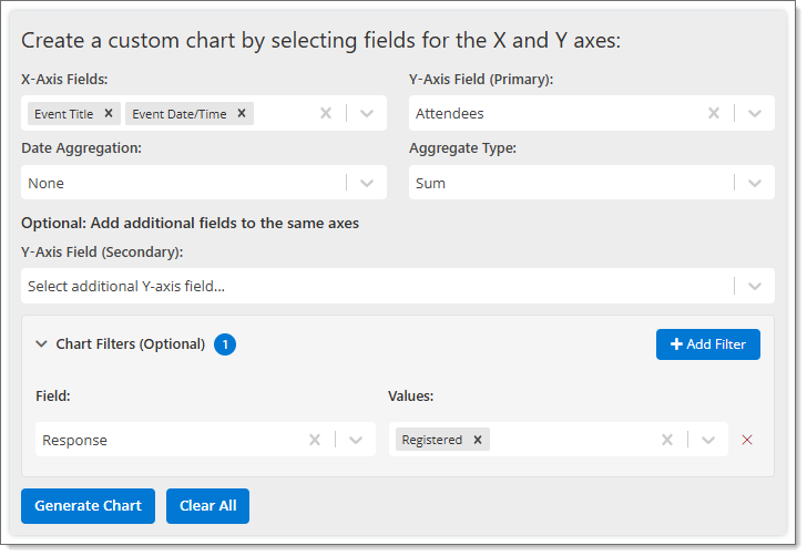 Registration Report Custom Settings