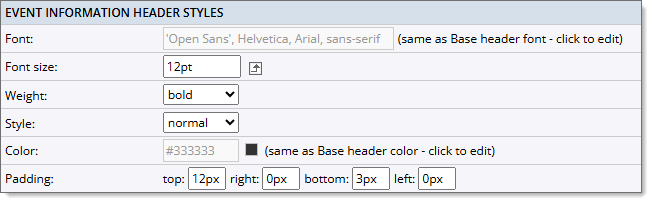 Submitter information header styles